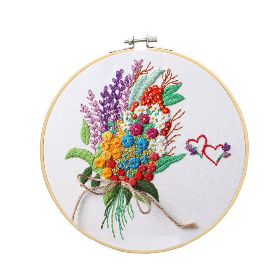 DIY Cross Stitch Set Pattern Embroidery Starting Kit Craft Threads Tools Adult