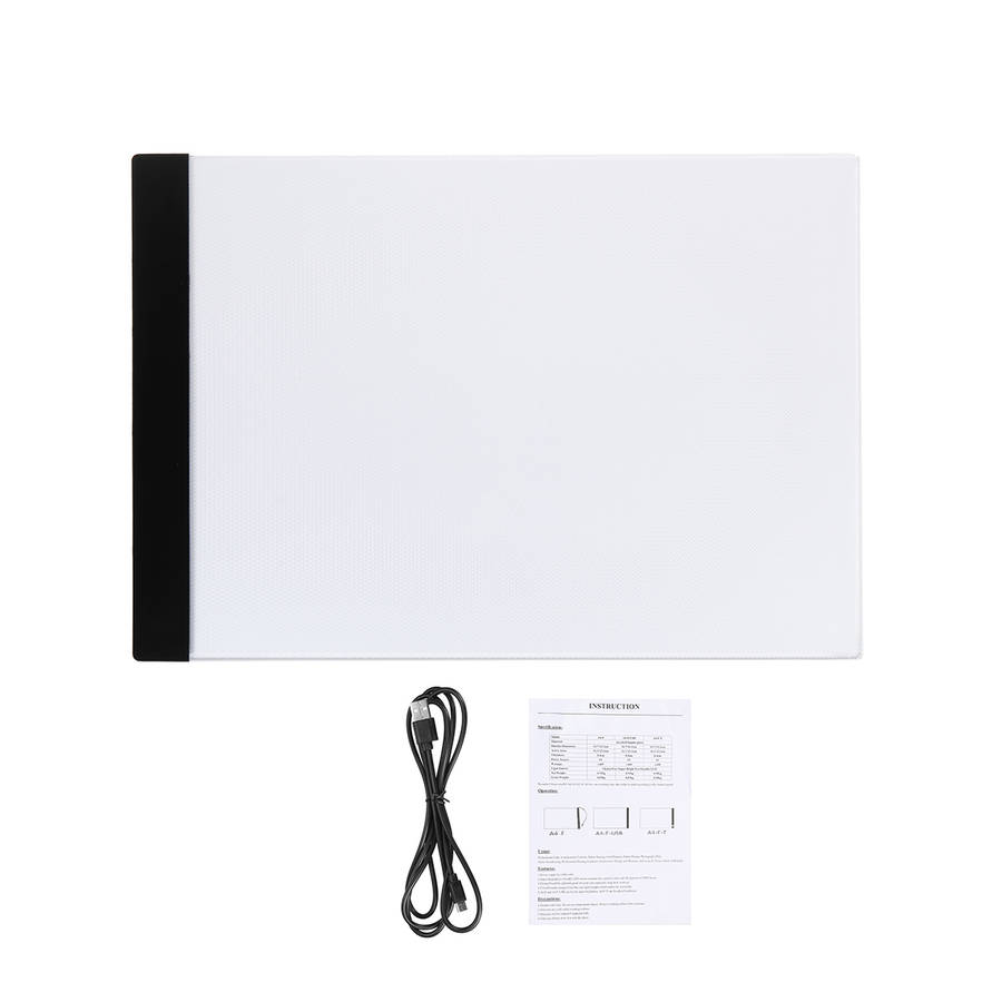 A3 Transparent Animation Drawing Board Not Adjustable Ultra Thin LED Drawing Light Pad Tool for Art