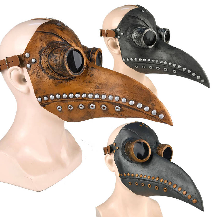 Halloween Medieval Steampunk Plague Doctor Bird Mask Latex Punk Cosplay Masks Long Nose Beak Adult H
