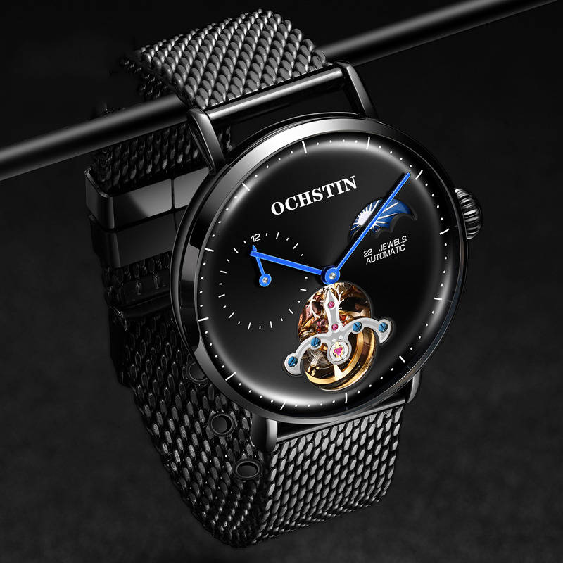 New OCHSTIN GA6121 Moon Phase Full Steel Automatic Mechanical Watch Business Sty