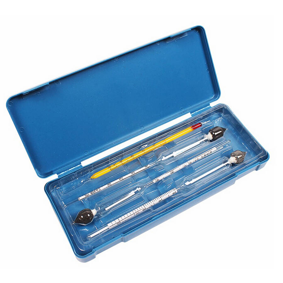 Alcohol Meter 4PCS/Set  Glass Float Gauge Densitometer Alcohol Liquid Meter Hydrometer Wine Teste...