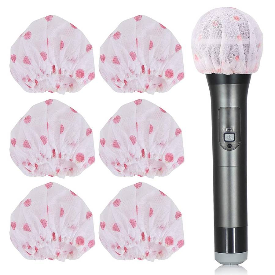 120 Pcs Microphone Cover Odor Removal Disposable Mike Cover Non-Woven Cloth Shield Micraphone Cover