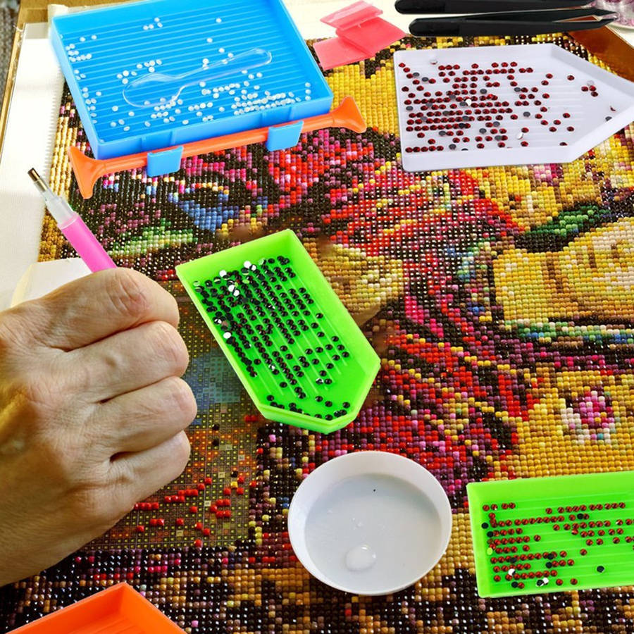 54pcs DIY Diamond Painting Tools Kit 5D Embroidery Cross Stitch Diamond Tool Set Painting Accessorie