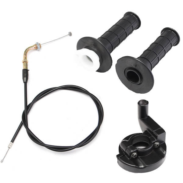 22mm7/8in Twist Throttle Handlebar Grips With Cable 50cc 125cc 150 250 Dirt