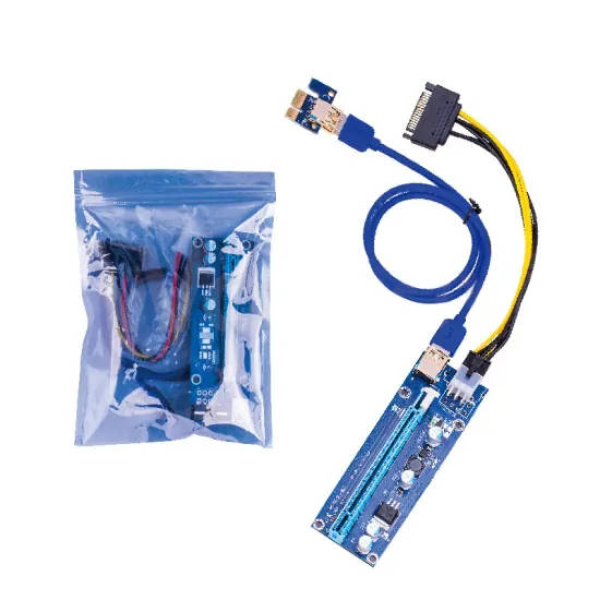 PCI-E 1X to 16X PCIE Riser Card USB 3.0 Extension 009S PCIE Card Adapter for Mining