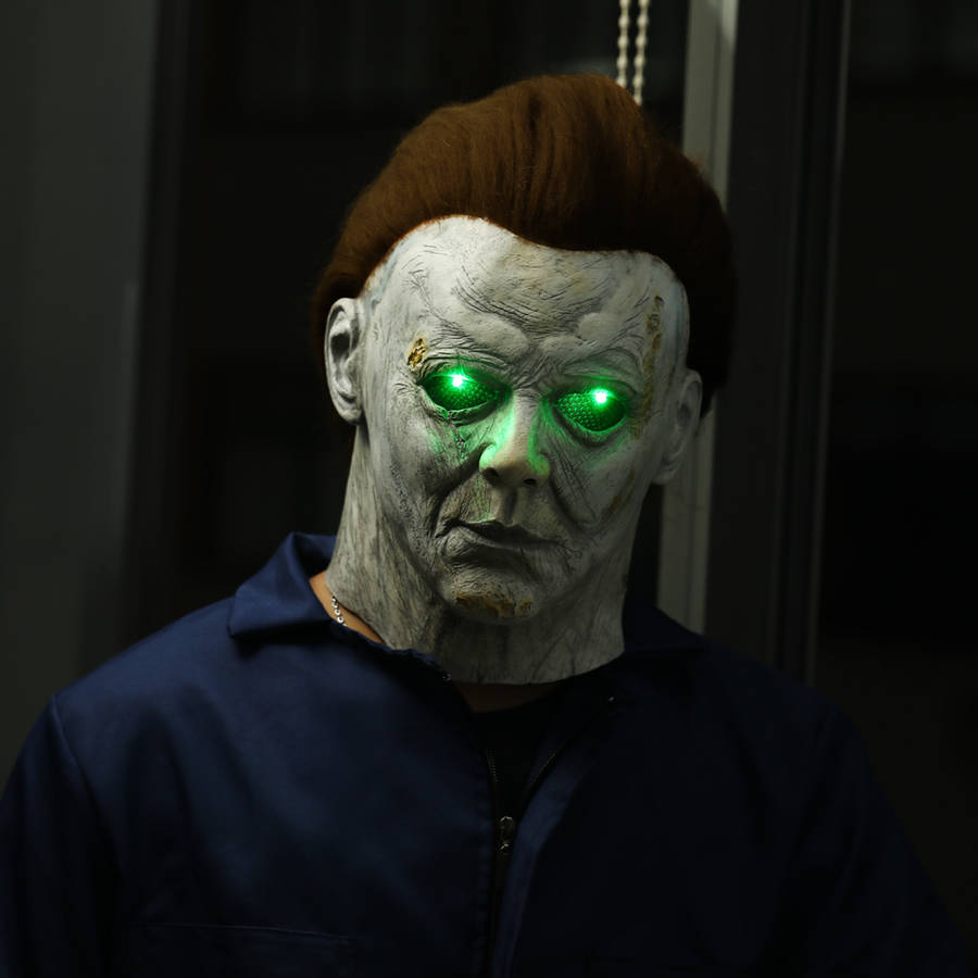 Horror Michael Myers LED Halloween Kills Mask Cosplay Scary Killer Full Face Latex Helme (color1 #2)
