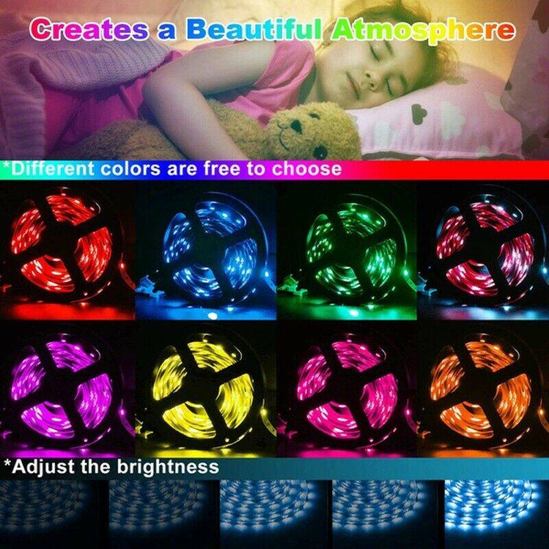 10M LED Smart Strip Lights Music Sync bluetooth App Control Full Kit Remote For Room