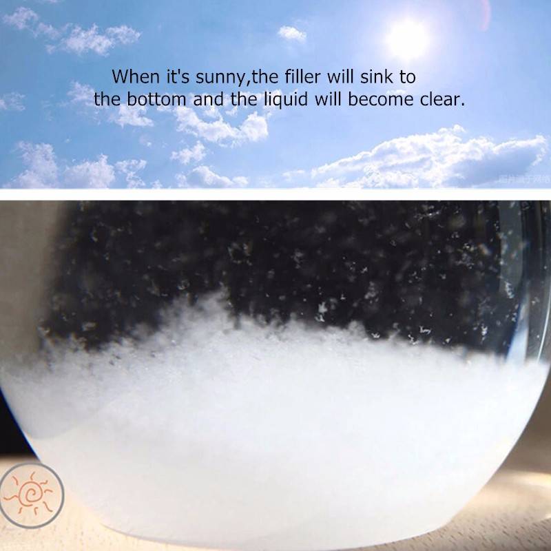 New Christmas Gift Weather Forecast Crystal Bottle Globe Storm Home Desk Decor W