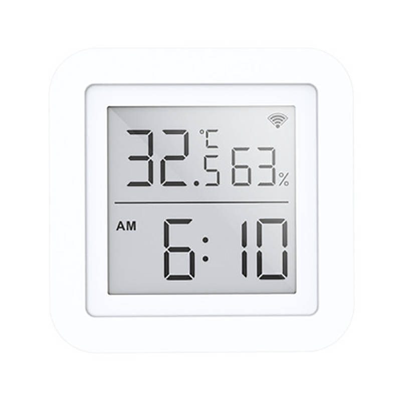 Tuya Wifi Temperature Humidity Smart Sensor Clock Digital Display Remote Control Thermometer Support