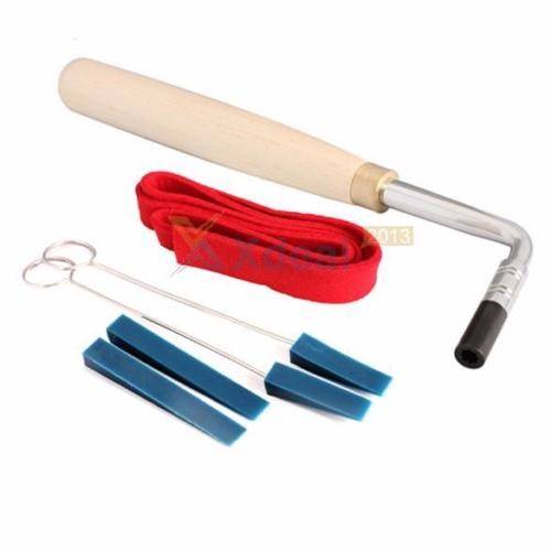 6Pcs Professional Piano Tuning Hammer Wrench Lever Mute Kit Strip Rubber Mute