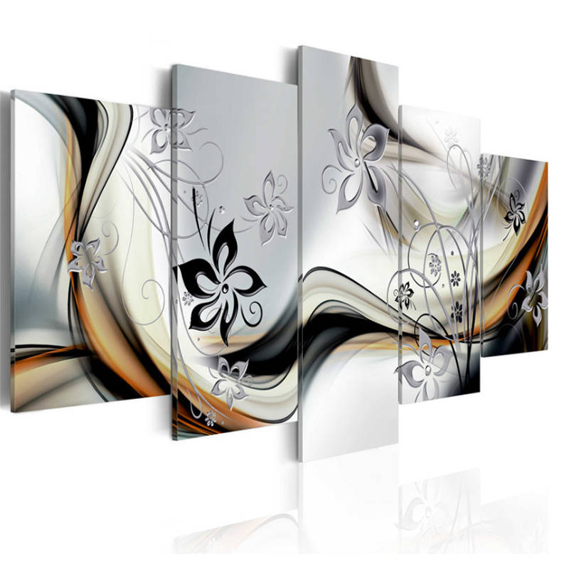 5Pcs Abstract World Map Set High Quality Frameless Canvas Painting Modern Wall Art Home Painting