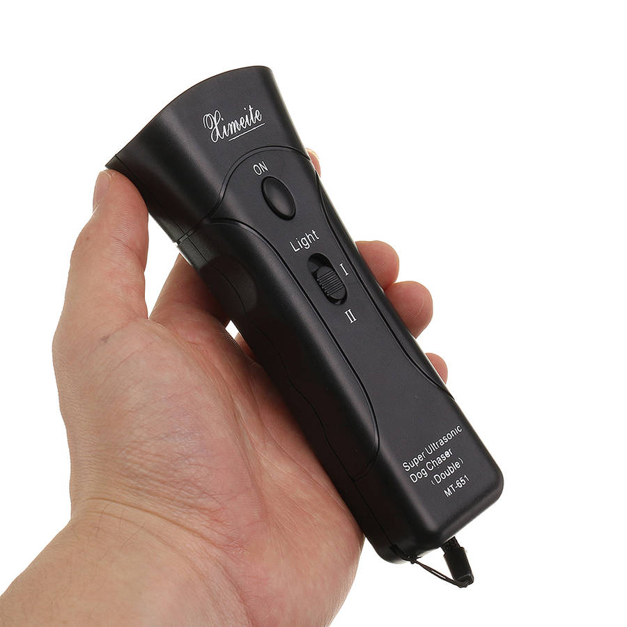 MT-651 Ultrasonic Dog Repeller With Infrared Laser Light Double Ultrasonic Horn Long Distance Electr