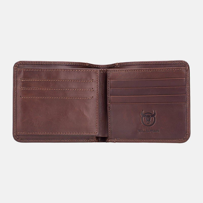 Bullcaptain Genuine Leather Wallet Card Holder For Men (Color Brown)