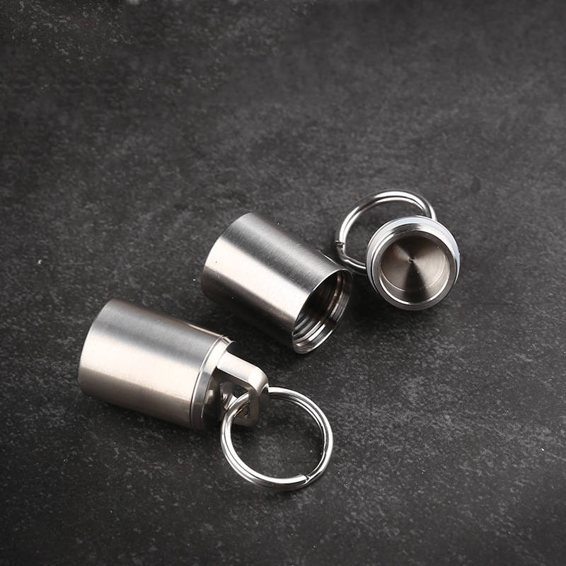 XANES Multifunctional Mini Medicines Storage Can EDC Sealed Capsule Titanium Waterproof Shell Contai