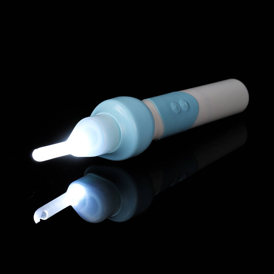 Ear Wax Removal Kit Electric Ear Cleaner Vacuum Ear Spoon with LED Light Soft Ear-Pick Clean Tools S