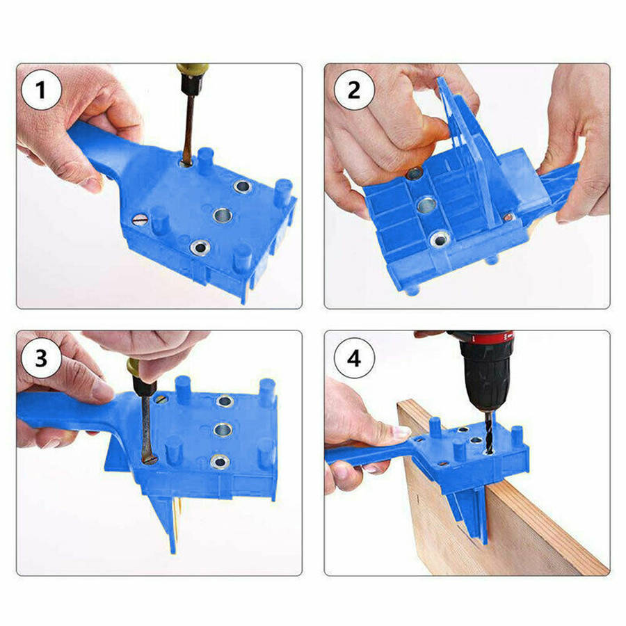 6/8/10mm Woodworking Dowel Jig Drill Guide Metal Sleeve Handheld Wood Doweling Hole Drill (Model 3#)