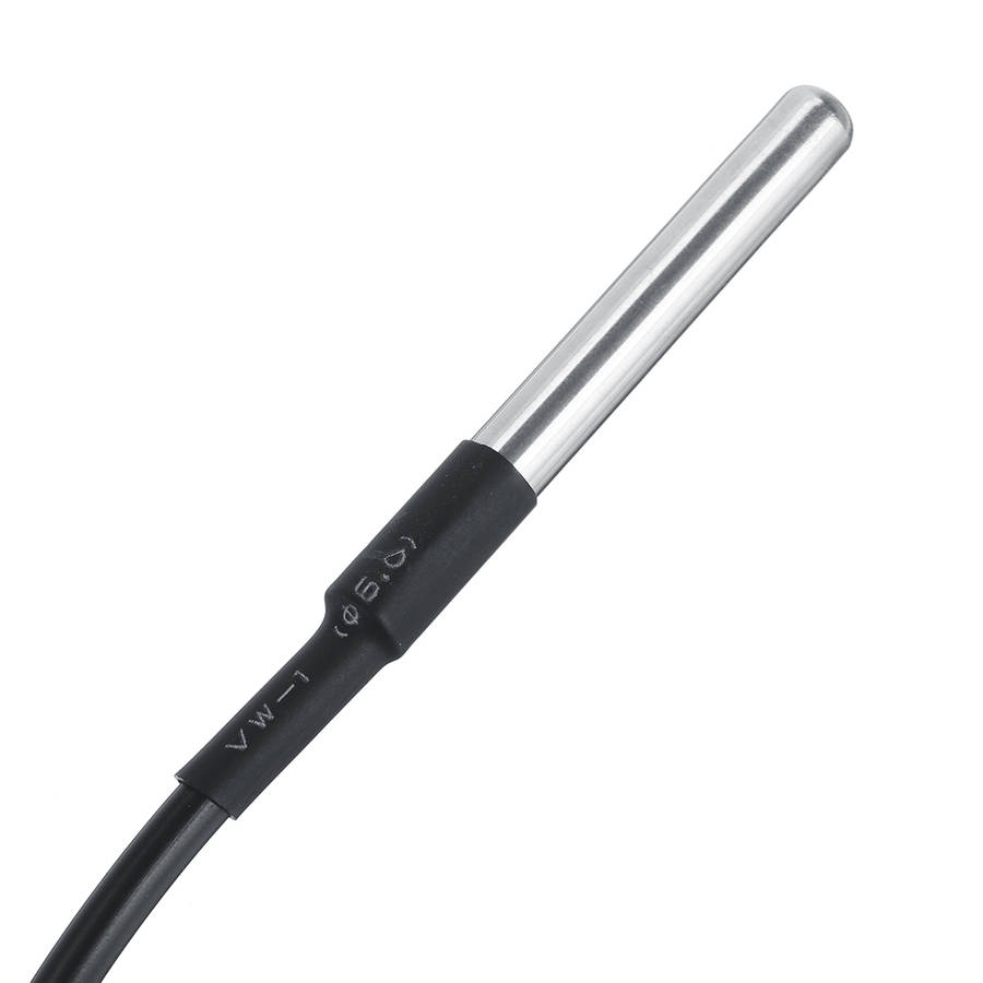 1/2 Meters Waterproof Temperature Probe -55 ~+125  DS18B20 Temperature Sensor (Cable Length 2M)
