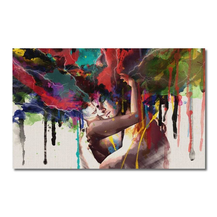 Couple Hugging Canvas Painting Wall Decorative Print Art Pictures Wall H