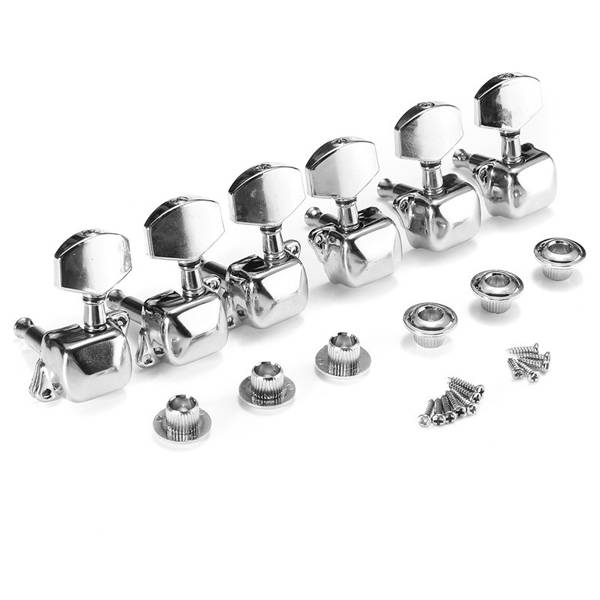 6Pcs Guitar String Tuning Pegs Semi-closed Tuner Heads for Acoustic Guitar