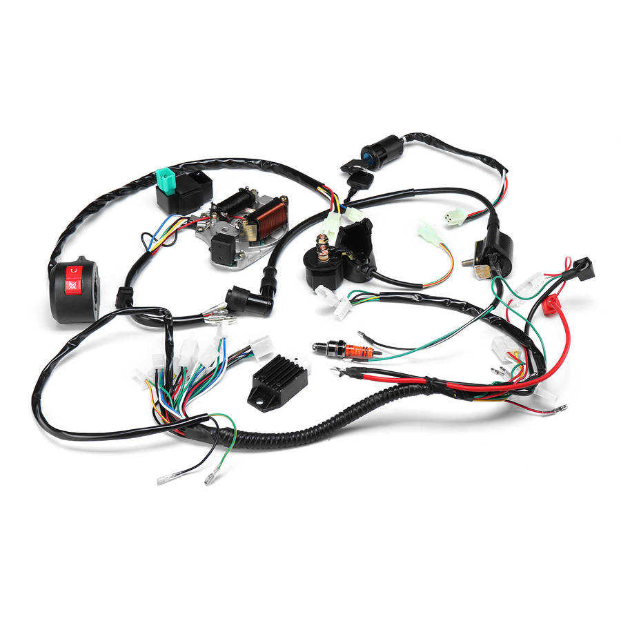 50cc 70cc 90cc 110cc Ignition Wiring Harness Kit Assembly ATV Quad