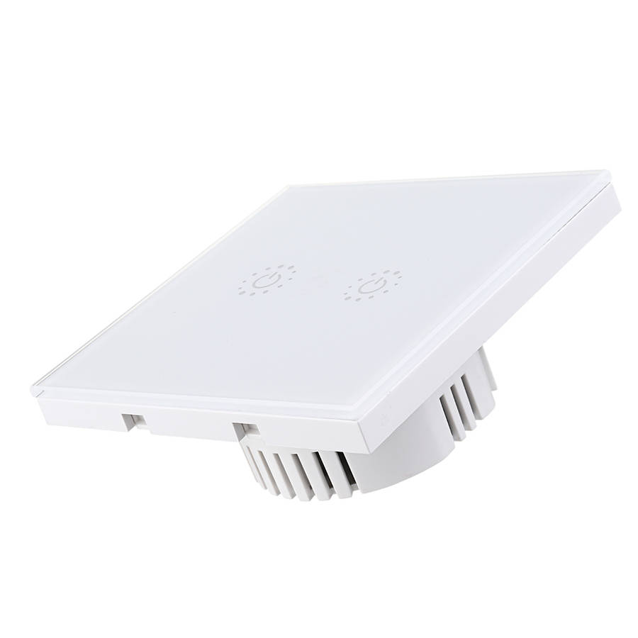 New Tuya Smart Life EU 2 Gang Smart WIFI Light Switch Interruptor Touch Wall Power Switch App
