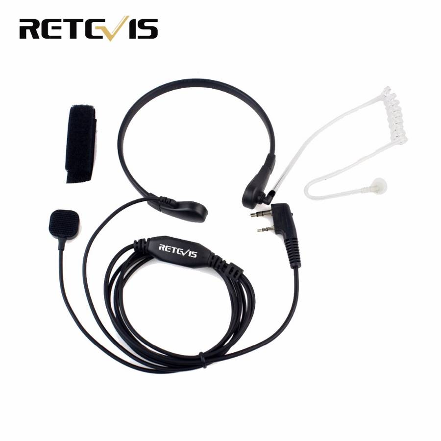 Retevis Throat Mic PTT Earpiece for Kenwood BAOFENG UV-5R Baofeng BF-888S Retevis H777