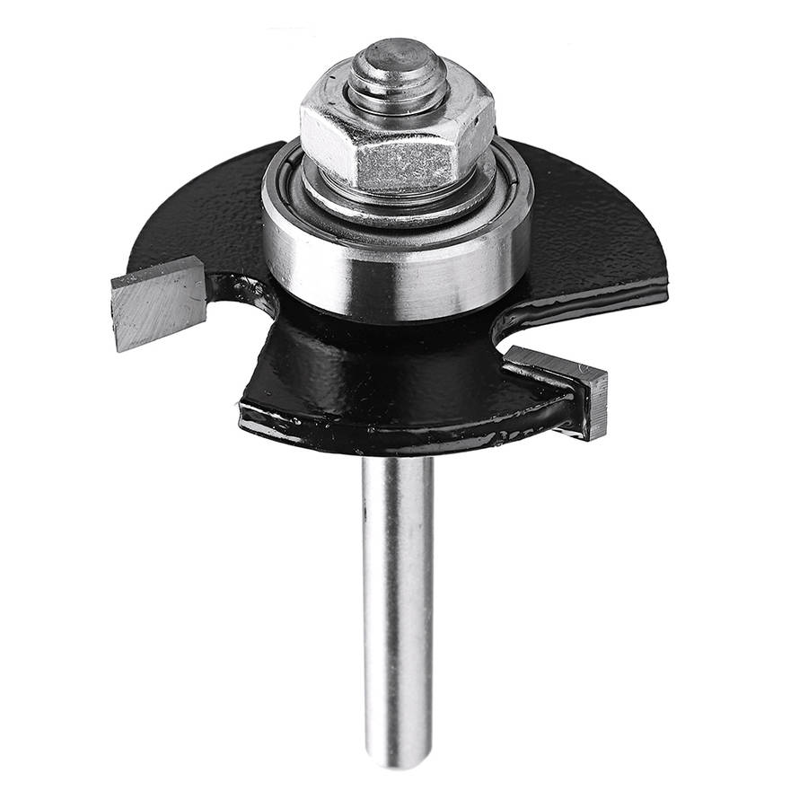 Drillpro 3Pcs 3 Teeth T-shape Tongue & Grooves Router Bit & 45 Degree Lock Miter Router Bit 1/4 Inch