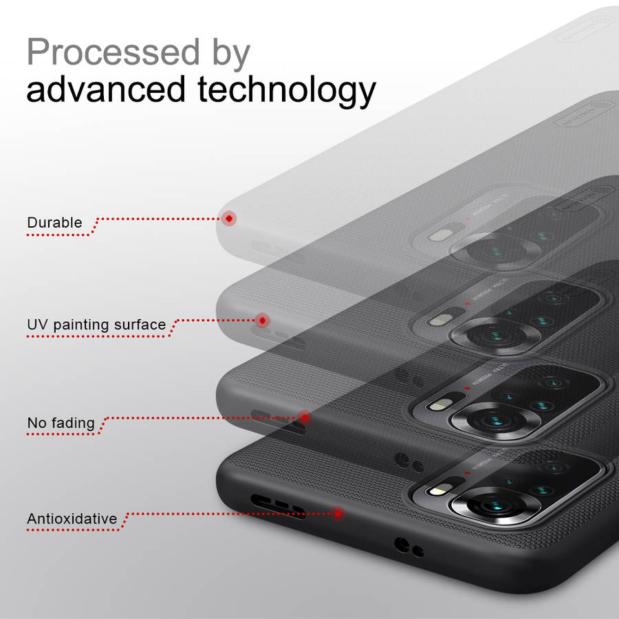 Nillkin for Xiaomi Redmi Note 10 Case Matte Anti-Fingerprint Anti-Scratch Shockproof Hard PC Protect