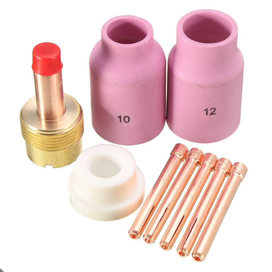9Pcs 3/32Inch Tig Welding Torch 17/18/26 Tak18 Large Gas Lens Accessory Kit