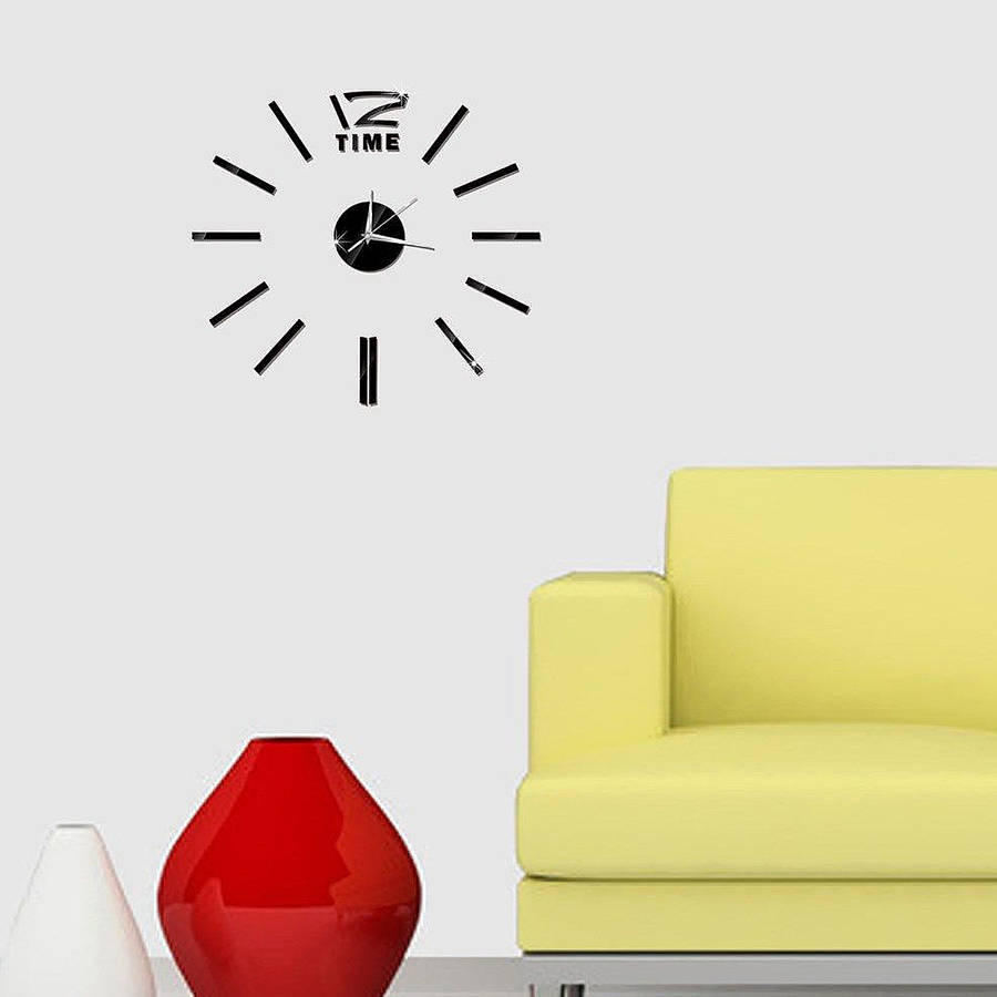 DIY 3D Roman Numbers Watch Wall Clock Home Decor Mirror Wall Sticker 4 Colors...