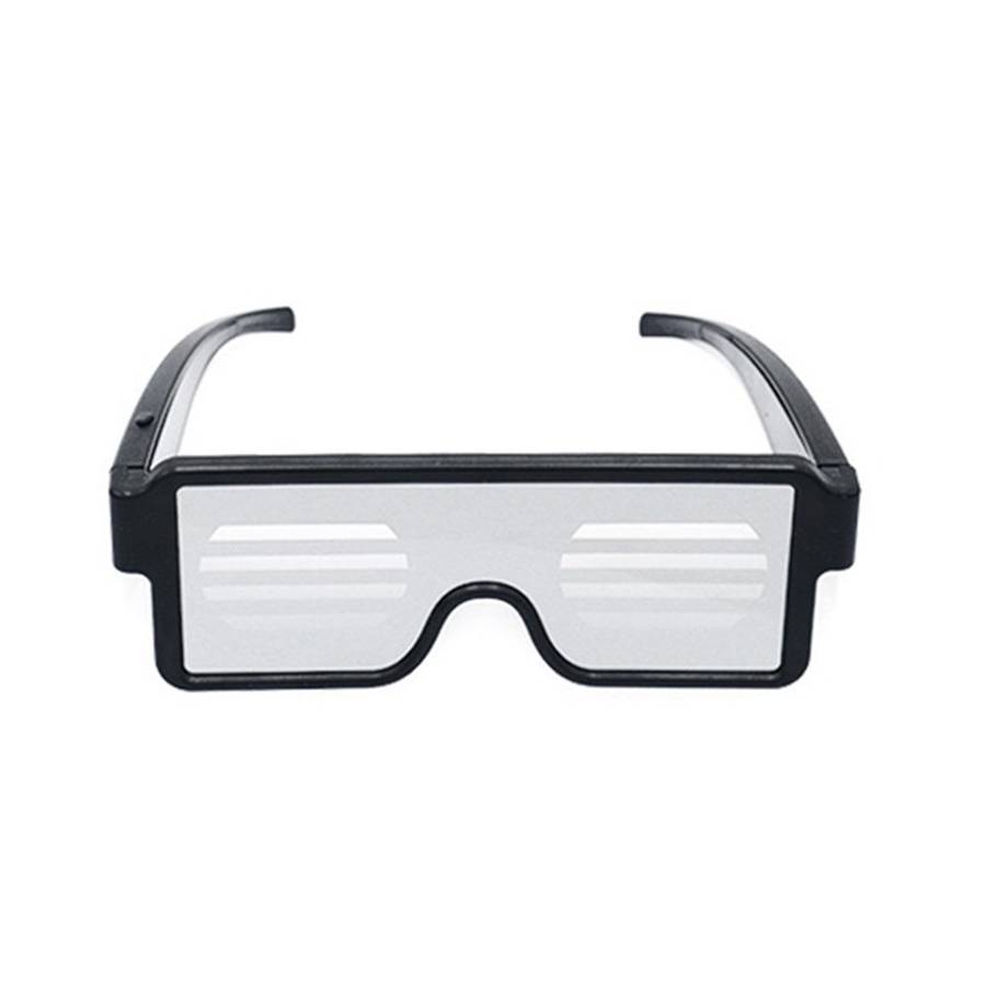 LUSTREON USB Chargeable LED Party Light Up Glasses with 8 Patterns for Nightclub Christmas Wearing