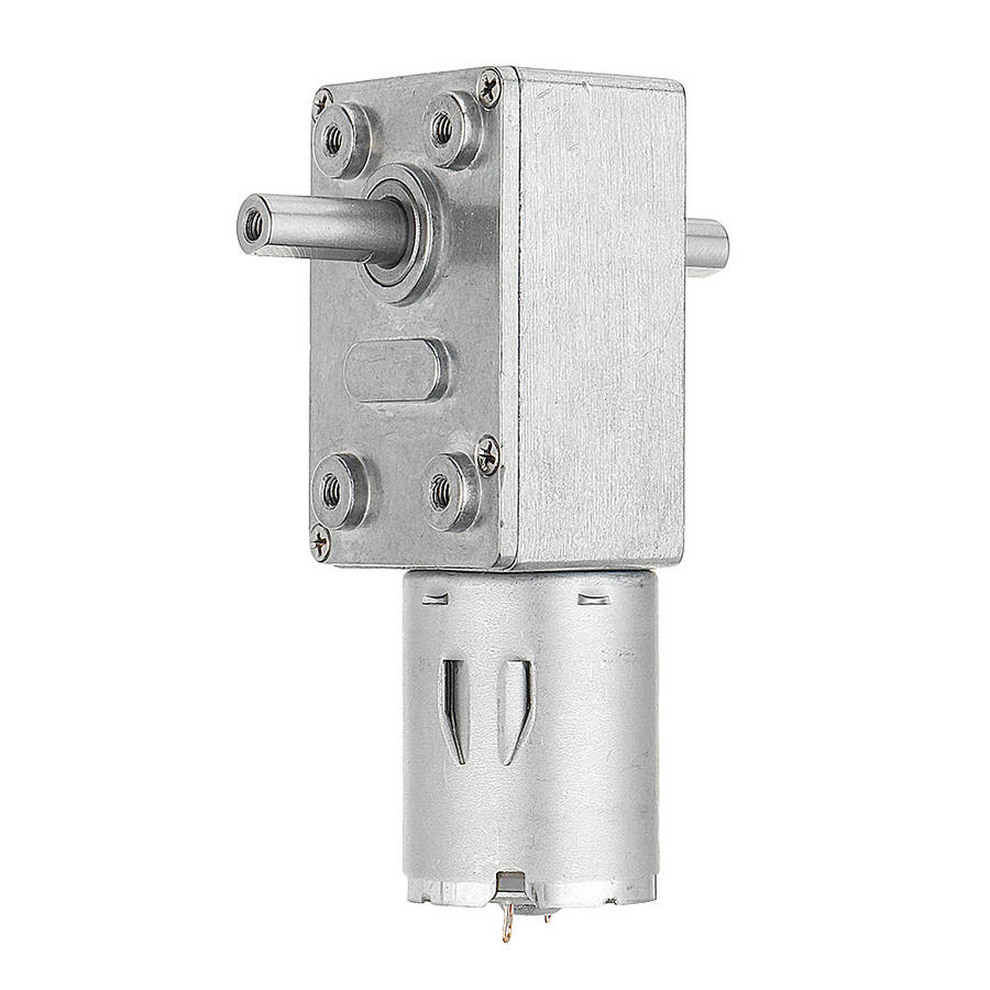 Machifit JGY-370 DC 6/12/24V 150RPM Double Shaft Worm Gear Motor Self-locking Reductio (Voltage 12V)
