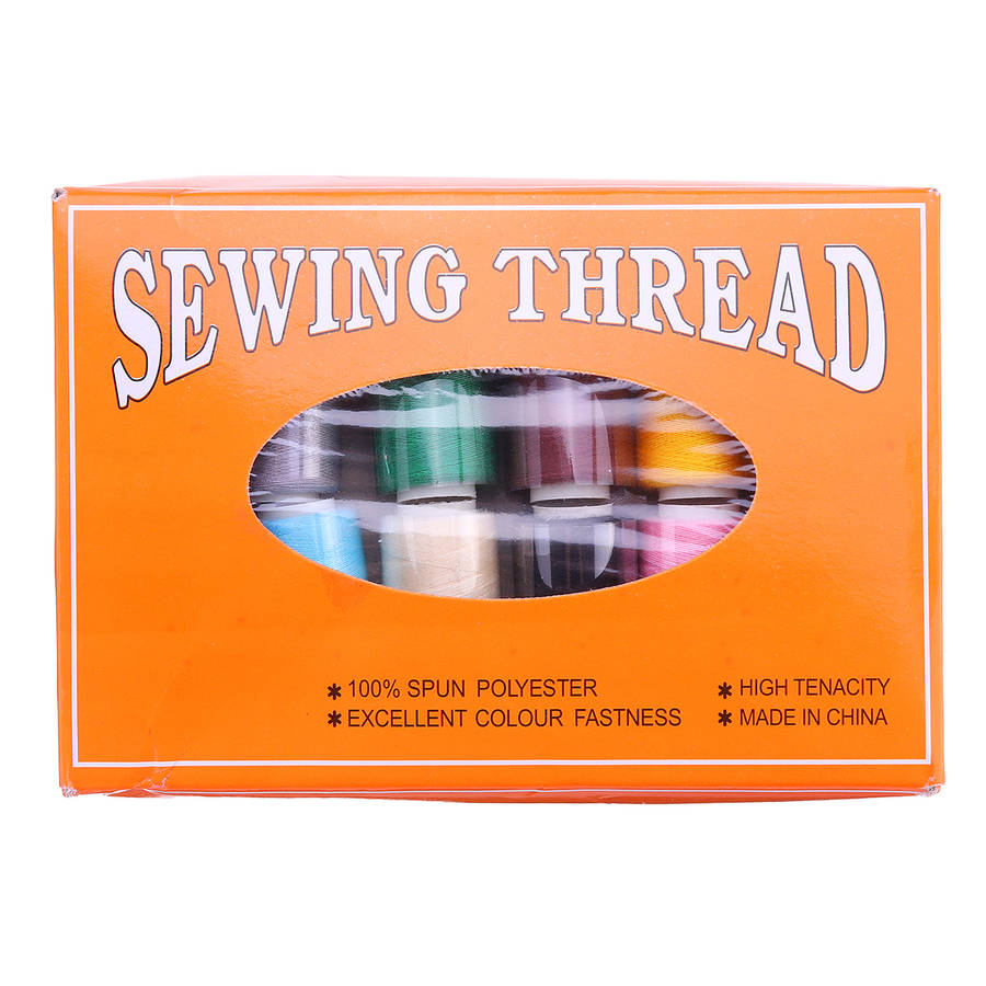 400M Spools 12 Colors Cotton Sewing Machine Thread Reel Cord String Tools...