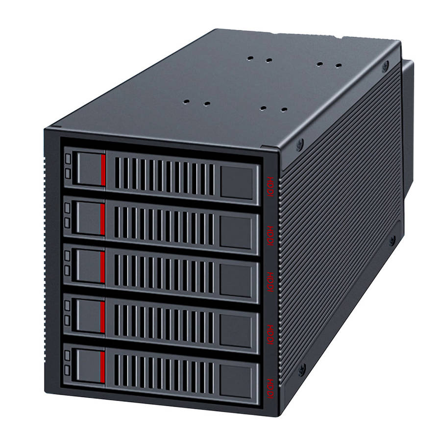 JEYI 5 Bays USB3.0 to SATA External Hard Drive Docking Station RAID Array Cabinet Hard Drive Enclosu