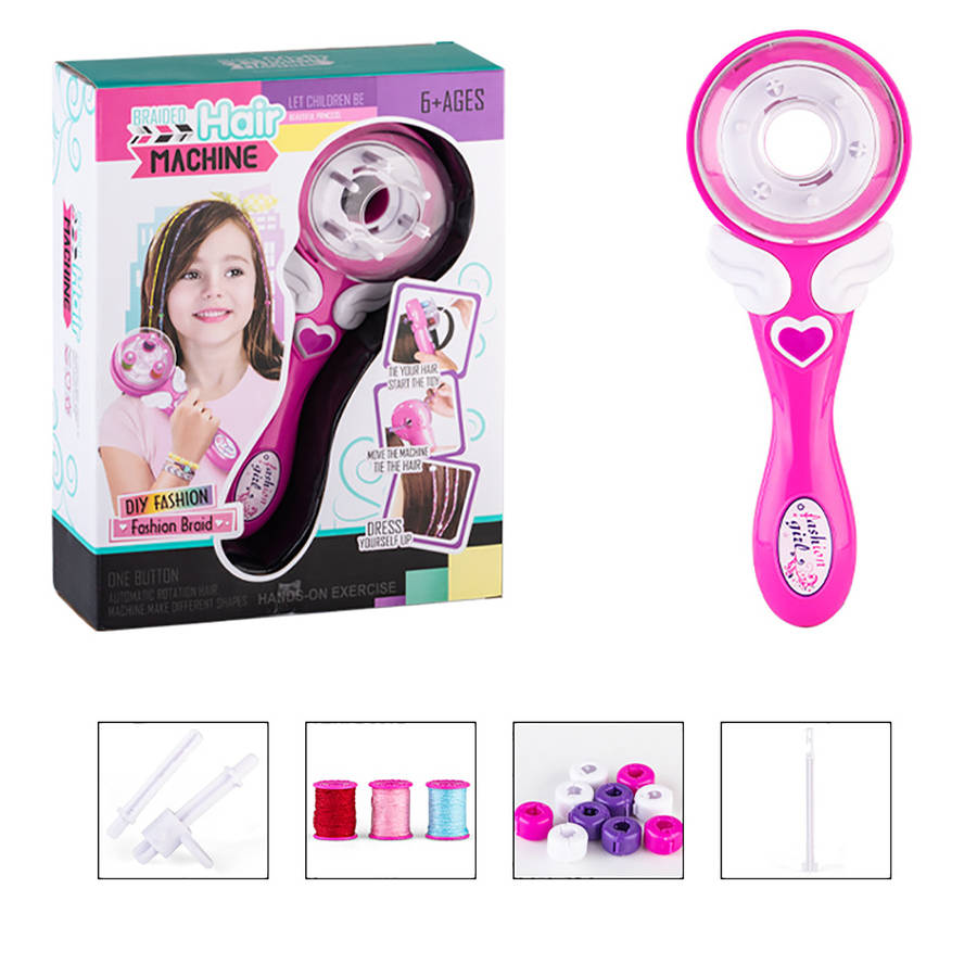 Electric Automatic Hair Braider DIY Magic Hair Braiding Machine Hair Styling Toys for Gir (Letter A)