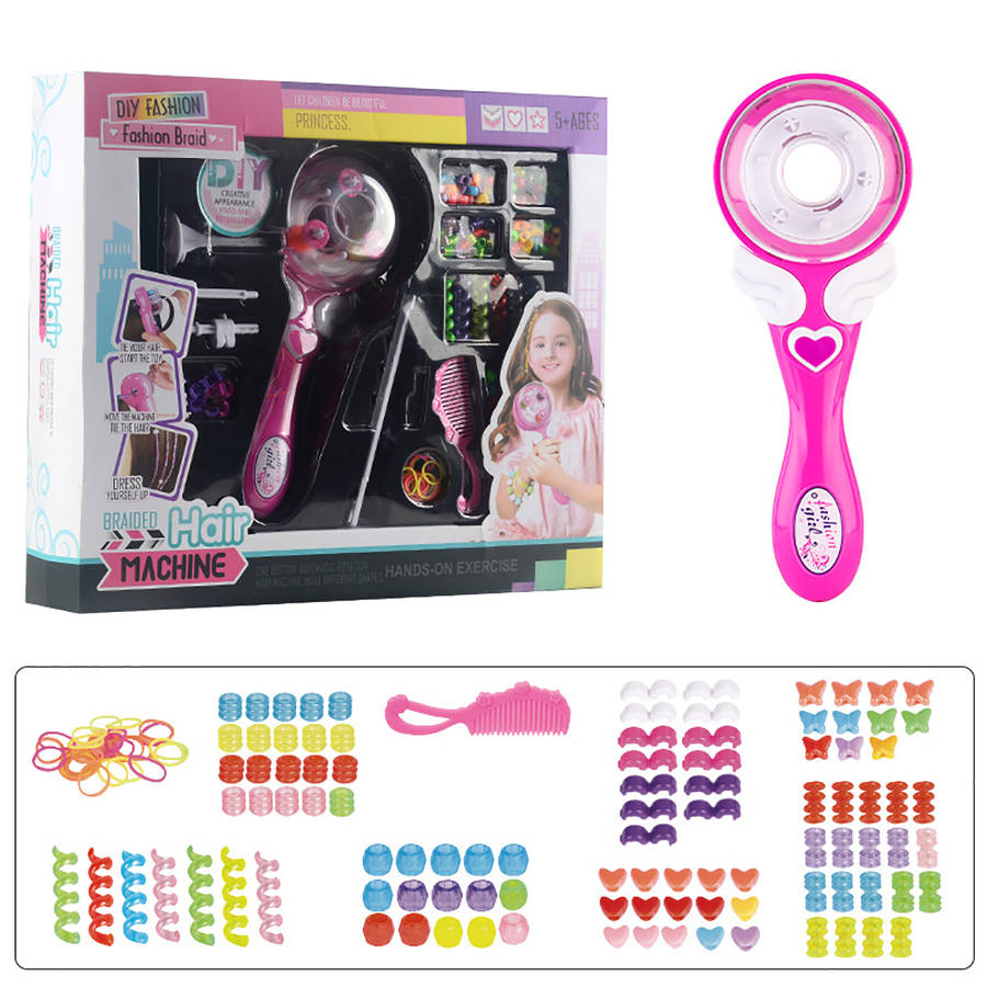 Electric Automatic Hair Braider DIY Magic Hair Braiding Machine Hair Styling Toys for Gir (Letter A)