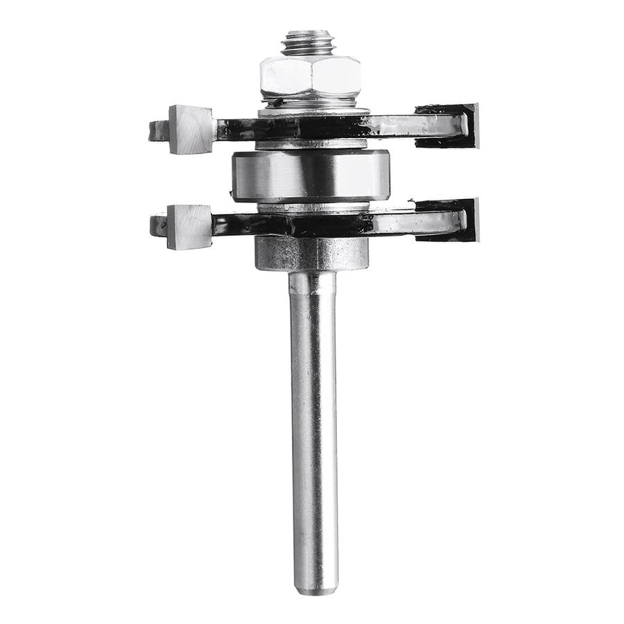 Drillpro 3Pcs 3 Teeth T-shape Tongue & Grooves Router Bit & 45 Degree Lock Miter Router Bit 1/4 Inch