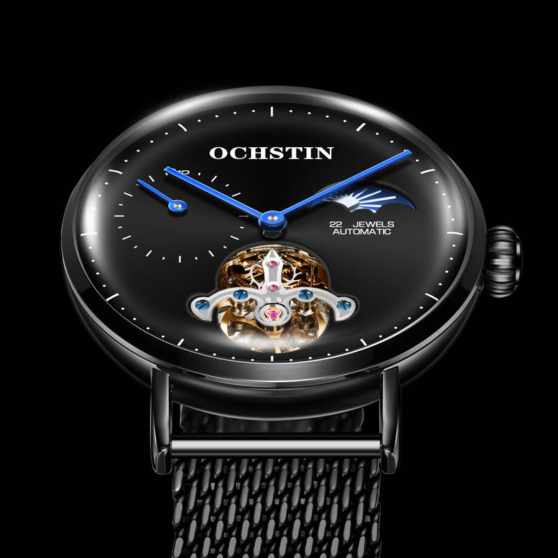 New OCHSTIN GA6121 Moon Phase Full Steel Automatic Mechanical Watch Business Sty