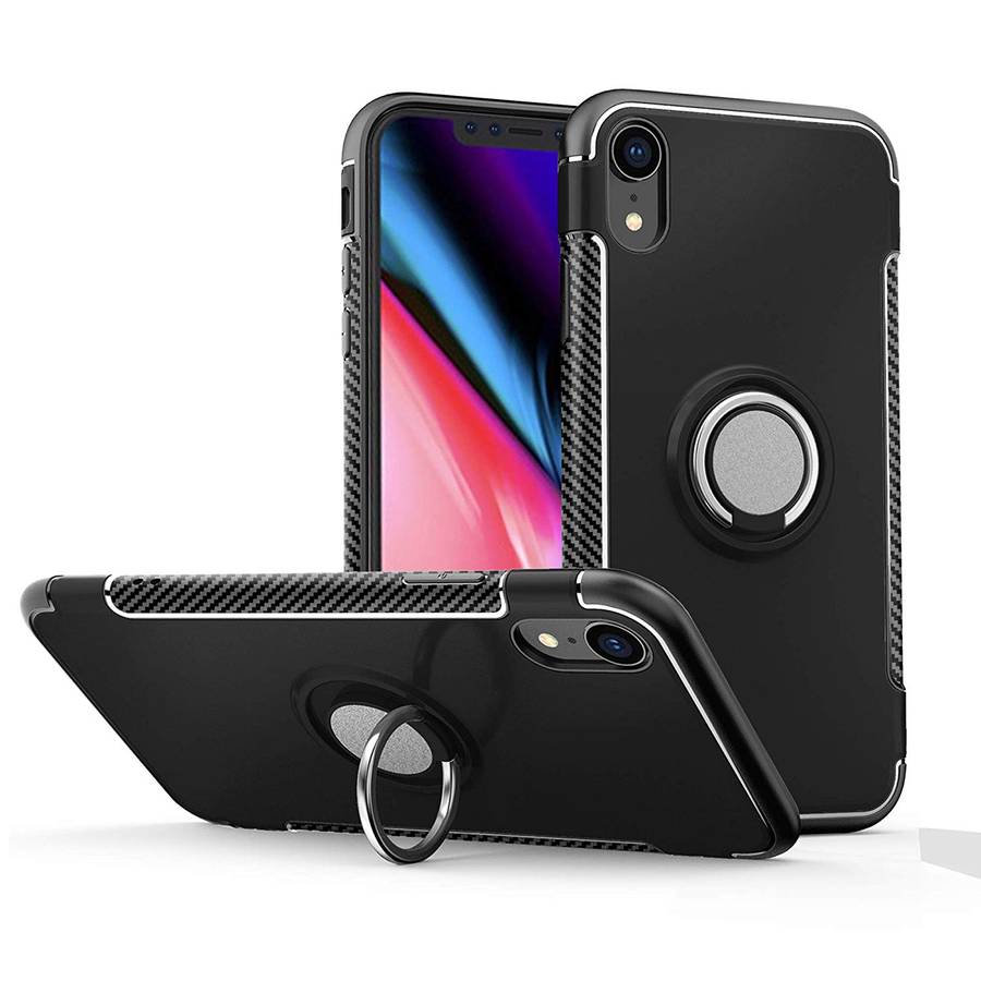 Bakeey Protective Case For iPhone XR Ring Grip Kickstand Stand