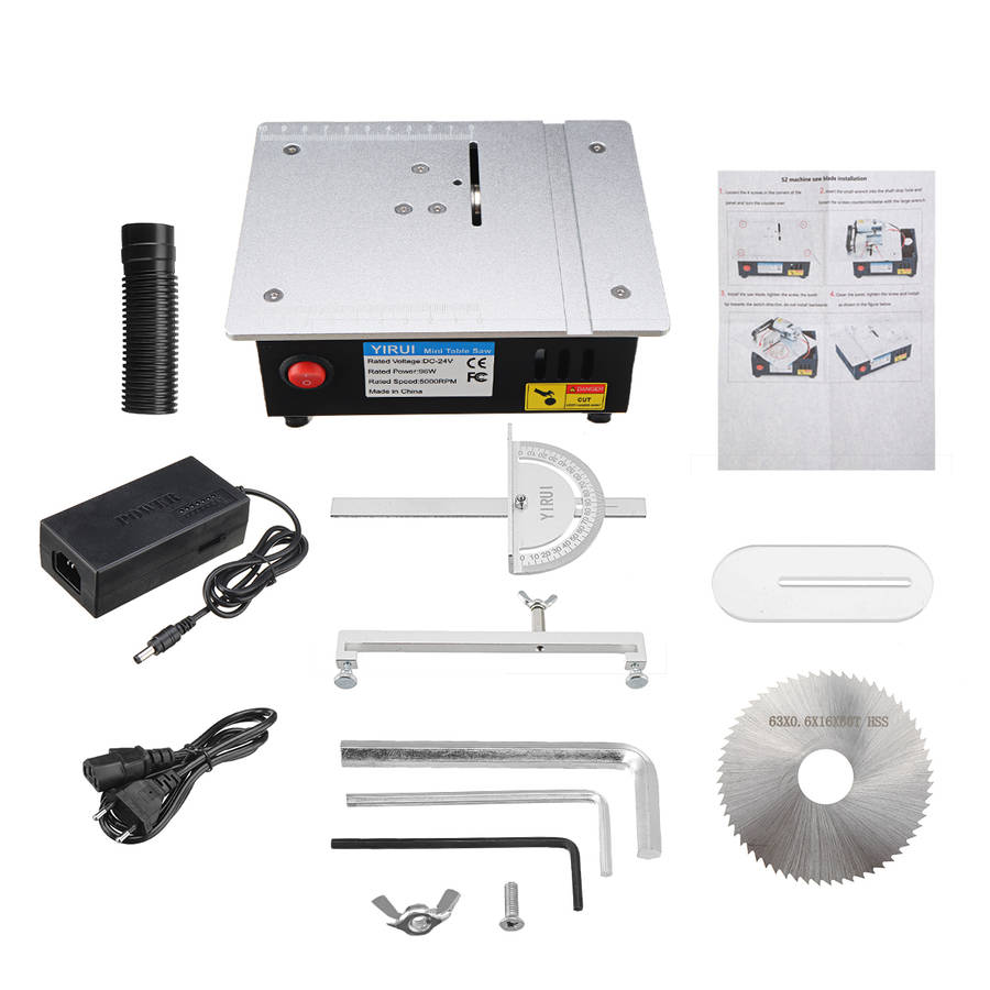 S2 24V Multifunctional Table Saw Electric Desktop Saws Small Household DIY Cutt