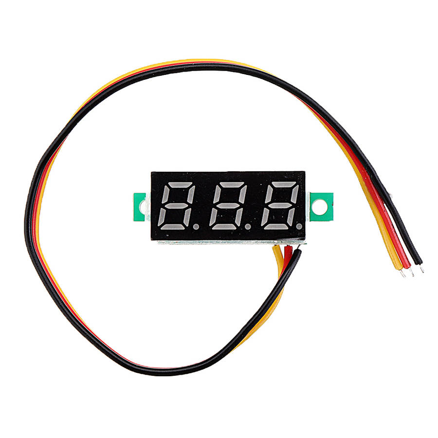 10pcs 0.28 Inch Three-wire 0-100V Digital Red Display DC Voltmeter Adjustab