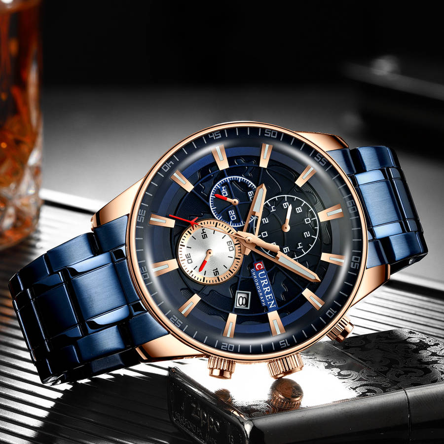 CURREN 8362 Full Steel Business Style Men Wrist Watch Luminous Display Quartz Watch