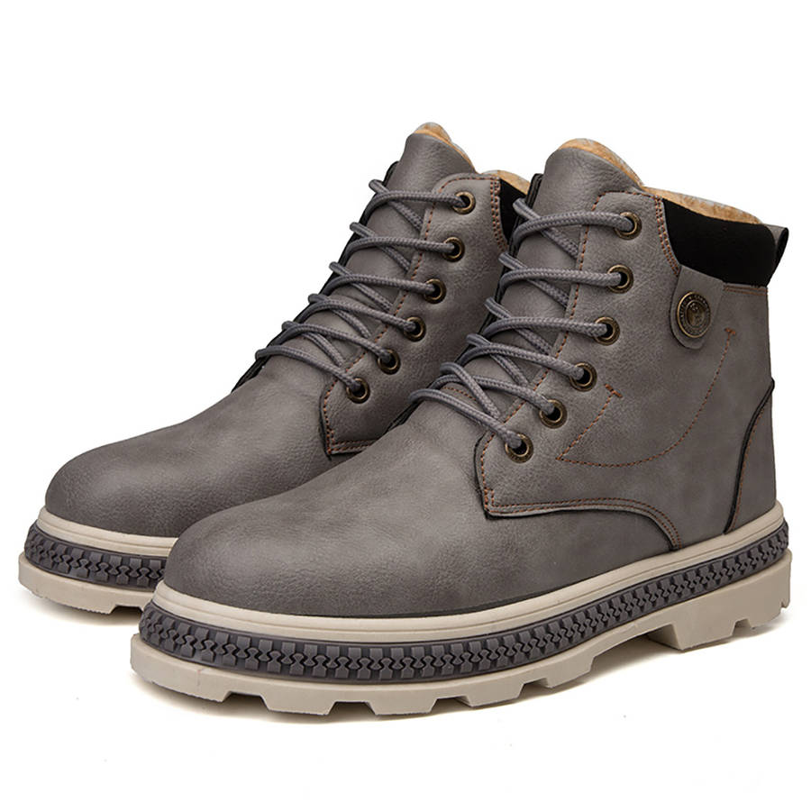 Men Warm Plush Lining Casual Round Toe Soft Sole Business Ankle Boots