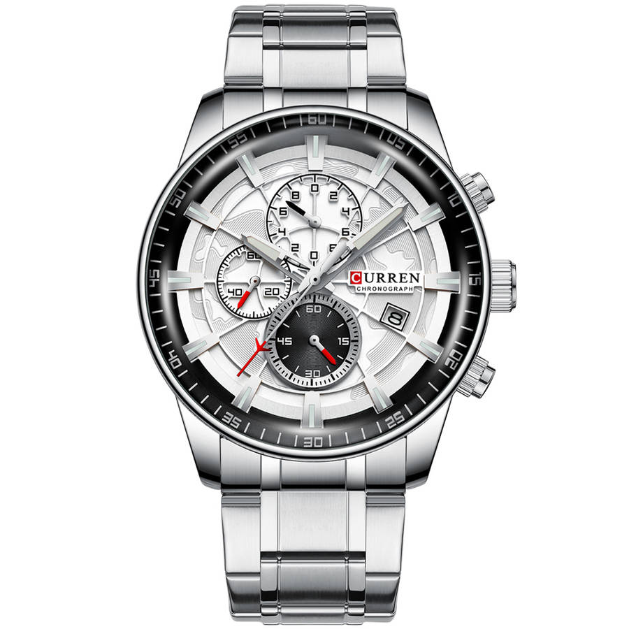CURREN 8362 Full Steel Business Style Men Wrist Watch Luminous Display Quartz Watch