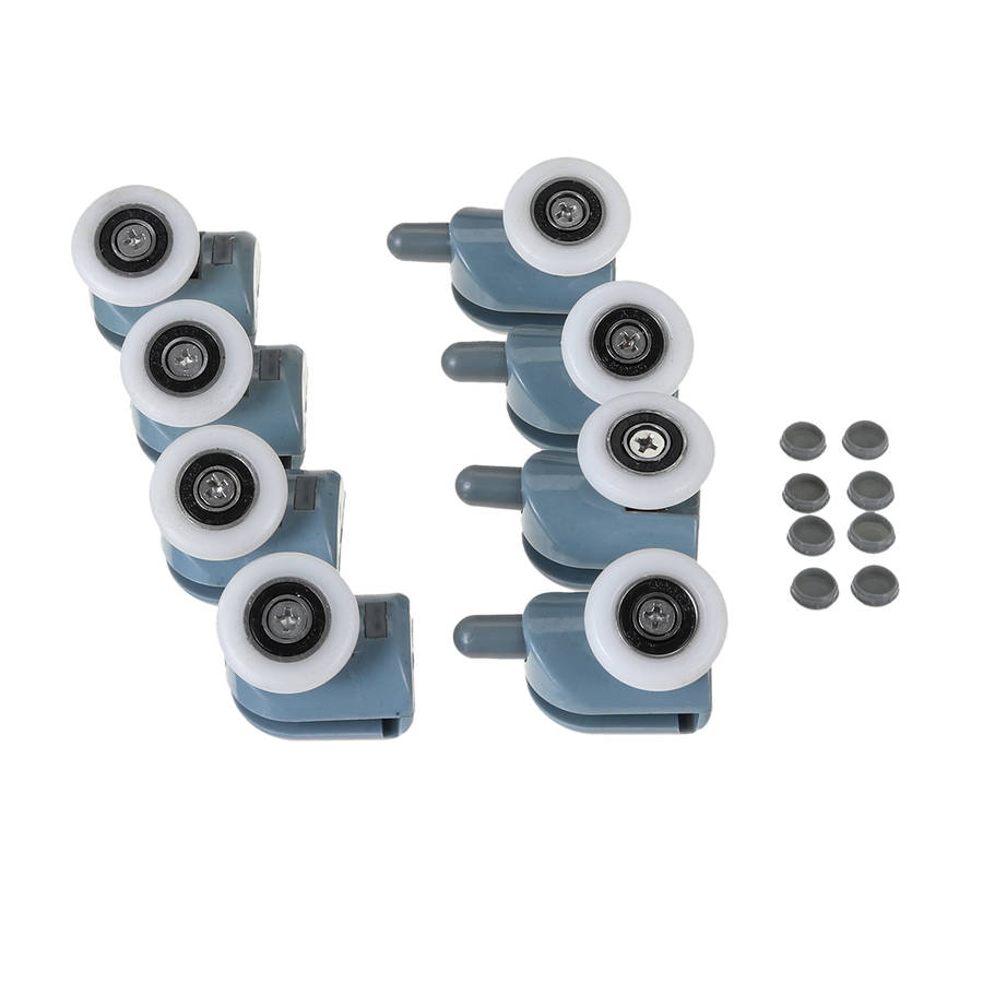 8PCS 25mm Top and Bottom Shower Door Rollers Wheels Runners Pulleys Replacement