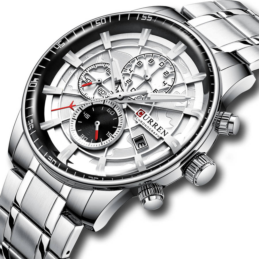 CURREN 8362 Full Steel Business Style Men Wrist Watch Luminous Display Quartz Watch