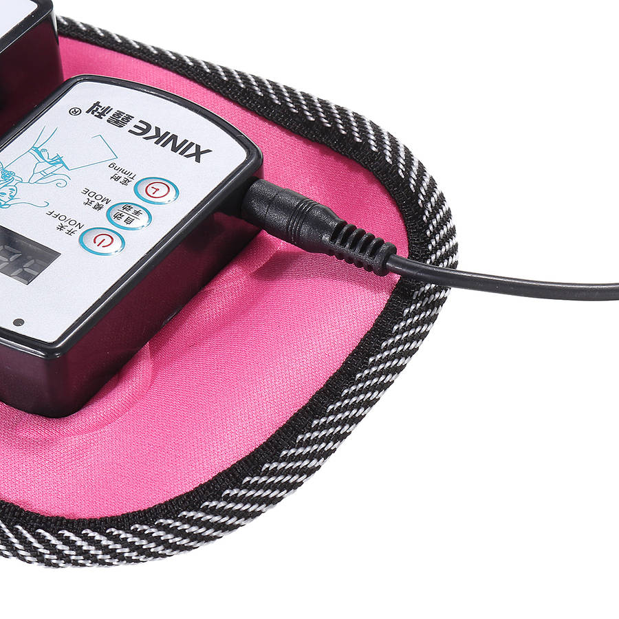 Wireless Electric 6 Motors Slim Belt Heating Massager Vibration Burner Fitness Loss We (Color1 Pink)