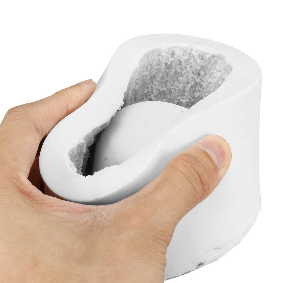 Bark Planter Silicone Concrete Mold Succulent Plant Flower Pot Vase Cement