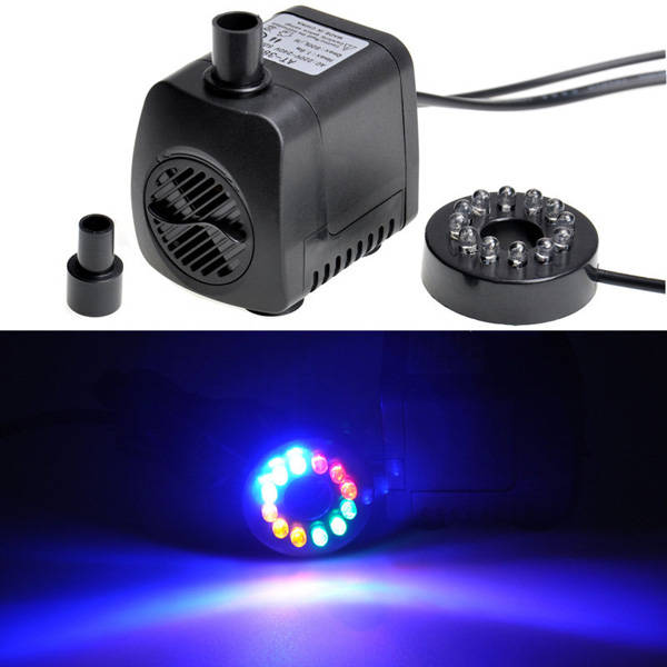 800L/H 210 GPH Submersible Water Pump For Aquarium Fish Tank Pond Fountain Wi (Adaptor 110V US Plug)
