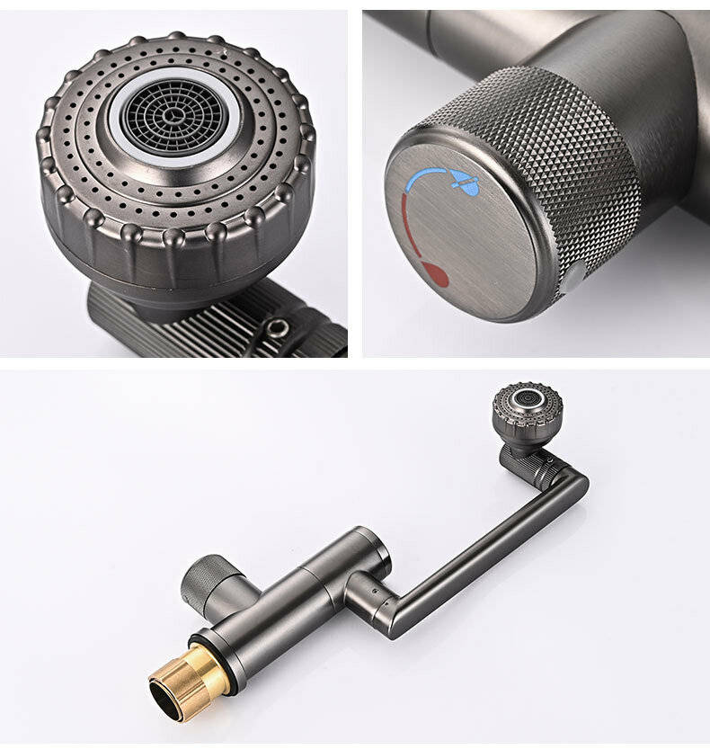 Black - Digital Display 2 Gear Hot Cold Smart Faucet Mounted Wash Sink Hydropower Basin Water Mixer